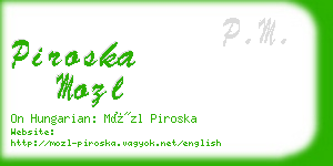 piroska mozl business card